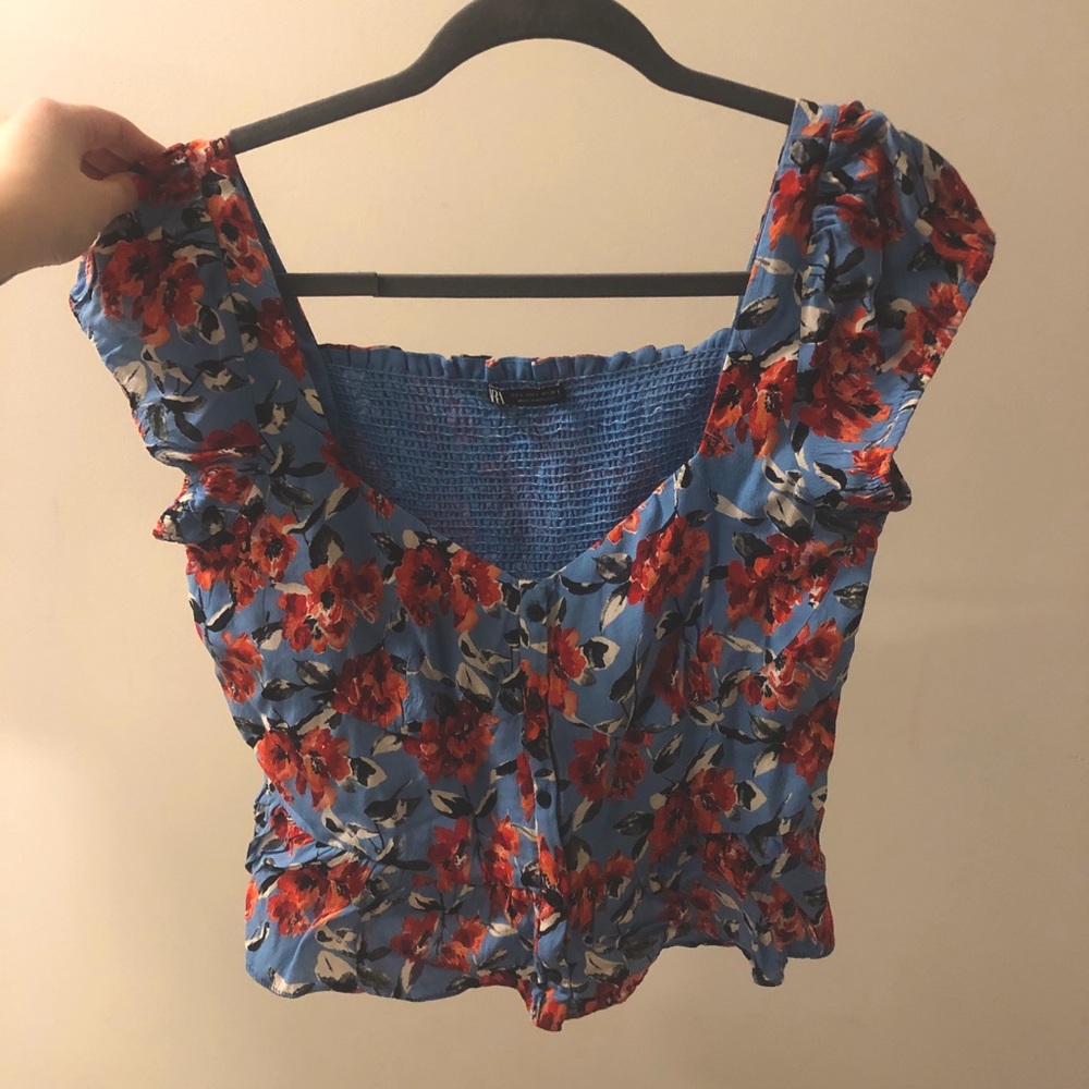 Zara Floral Top Size L